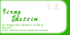 virag ekstein business card